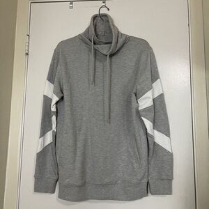 forever 21 men High Neck gray pullover sweater hoodie small